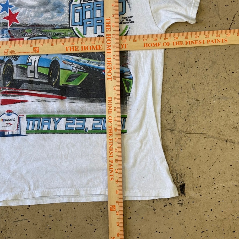 2021 Inaugural Texas Grand Prix White Nascar Graphic T-Shirt Size Medium - Picture 4 of 6